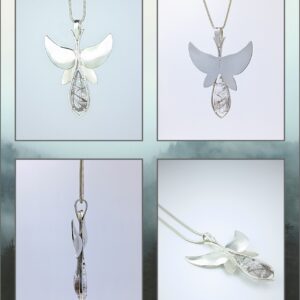 SZÁRNYAKON SOROZAT, EZÜST FÜGGŐ RUTILLKVARCCAL