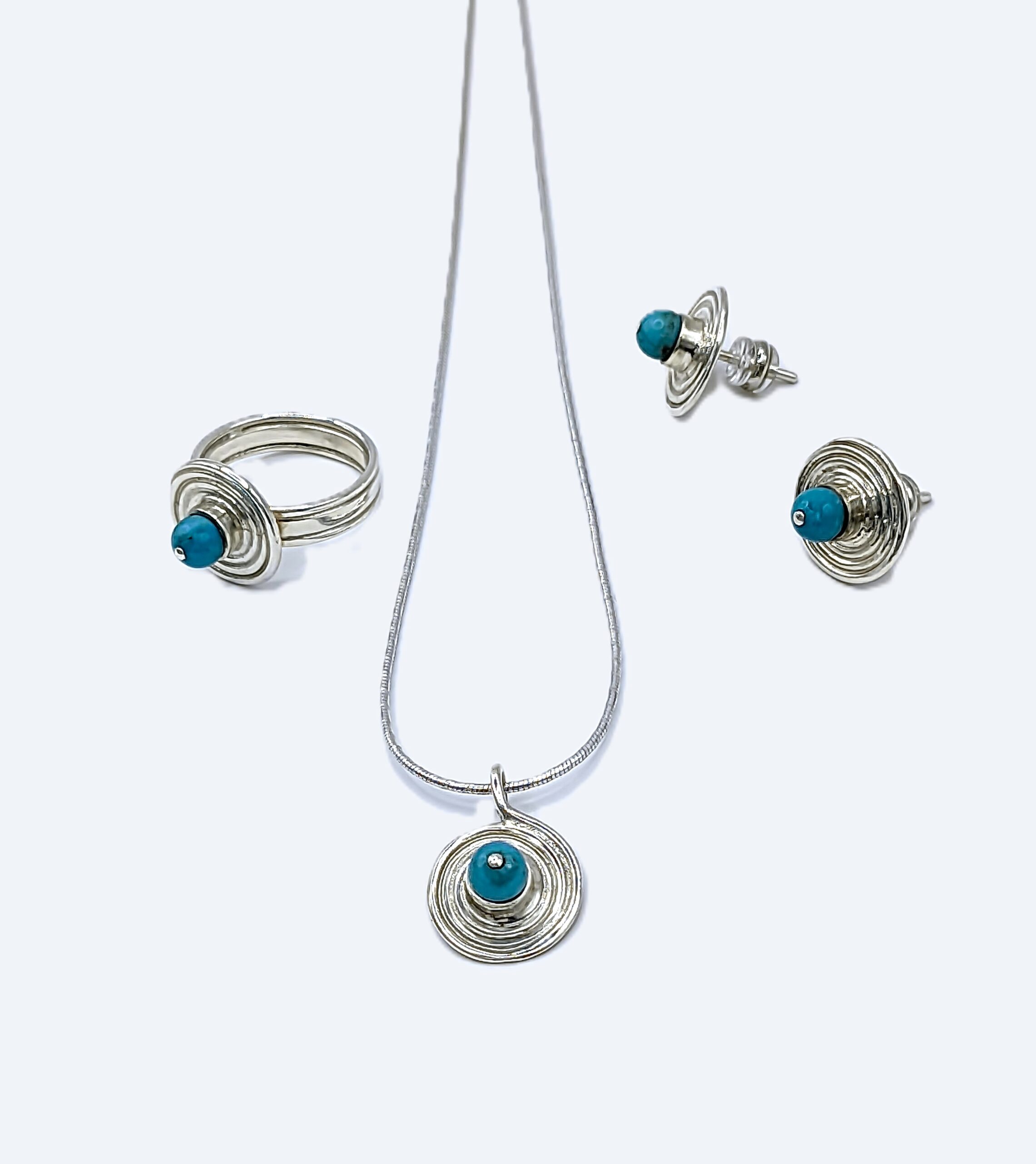 KIS SPIRÁL KOLLEKCIÓ TÜRKIZ GYÖNGGYEL