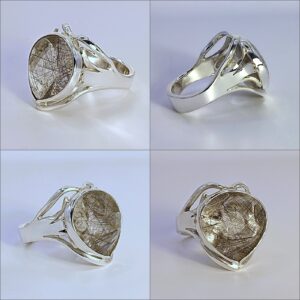 FÉNYFÉSZEK GYŰRŰ RUTILKVARCCAL